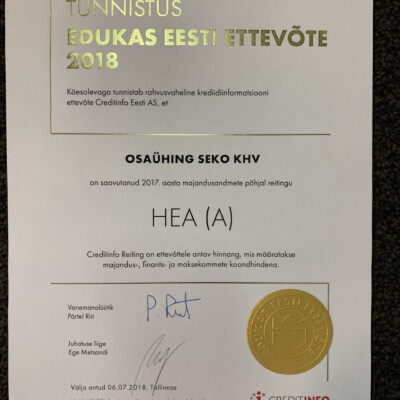 Edukas Eesti ettevõtte 2018